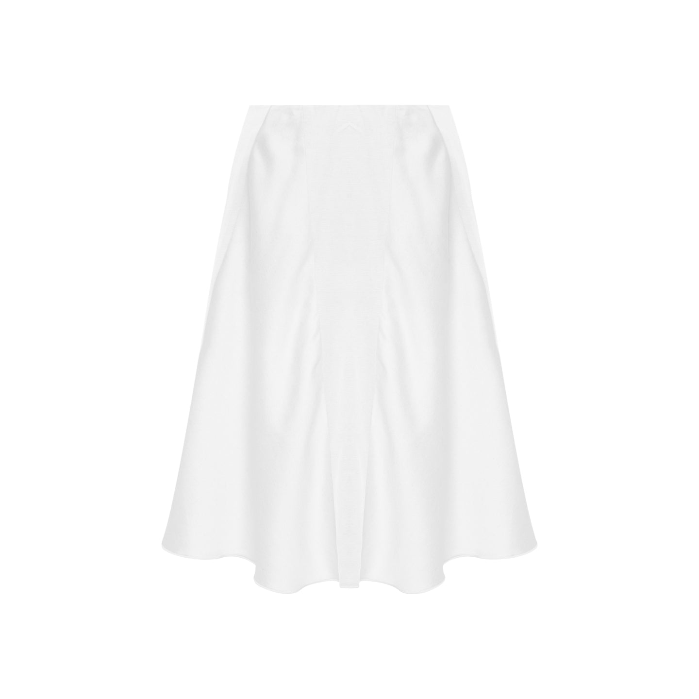 Linen Satin Paneled Skirt