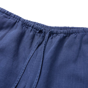 Tencel Linen Drawstring Straight-Leg Pants
