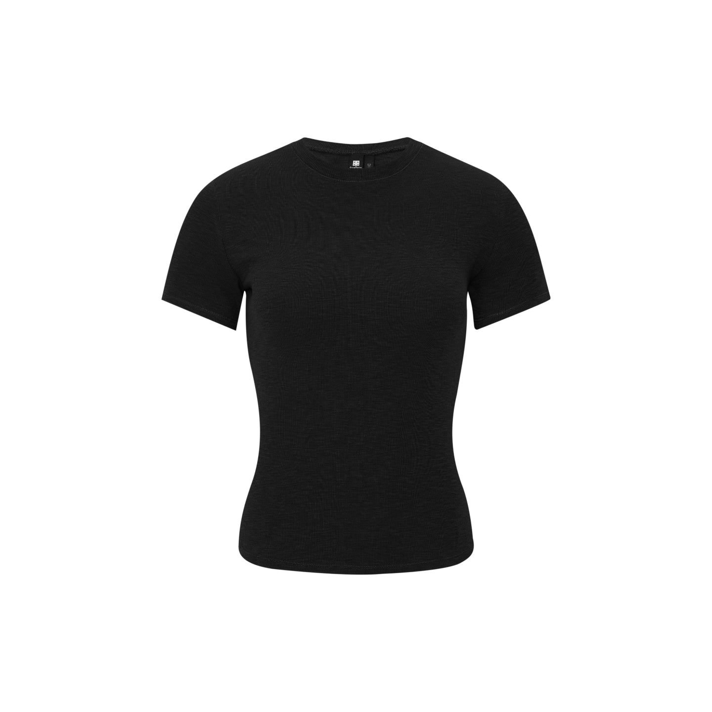 Slub Knit Fitted Short-Sleeve Top