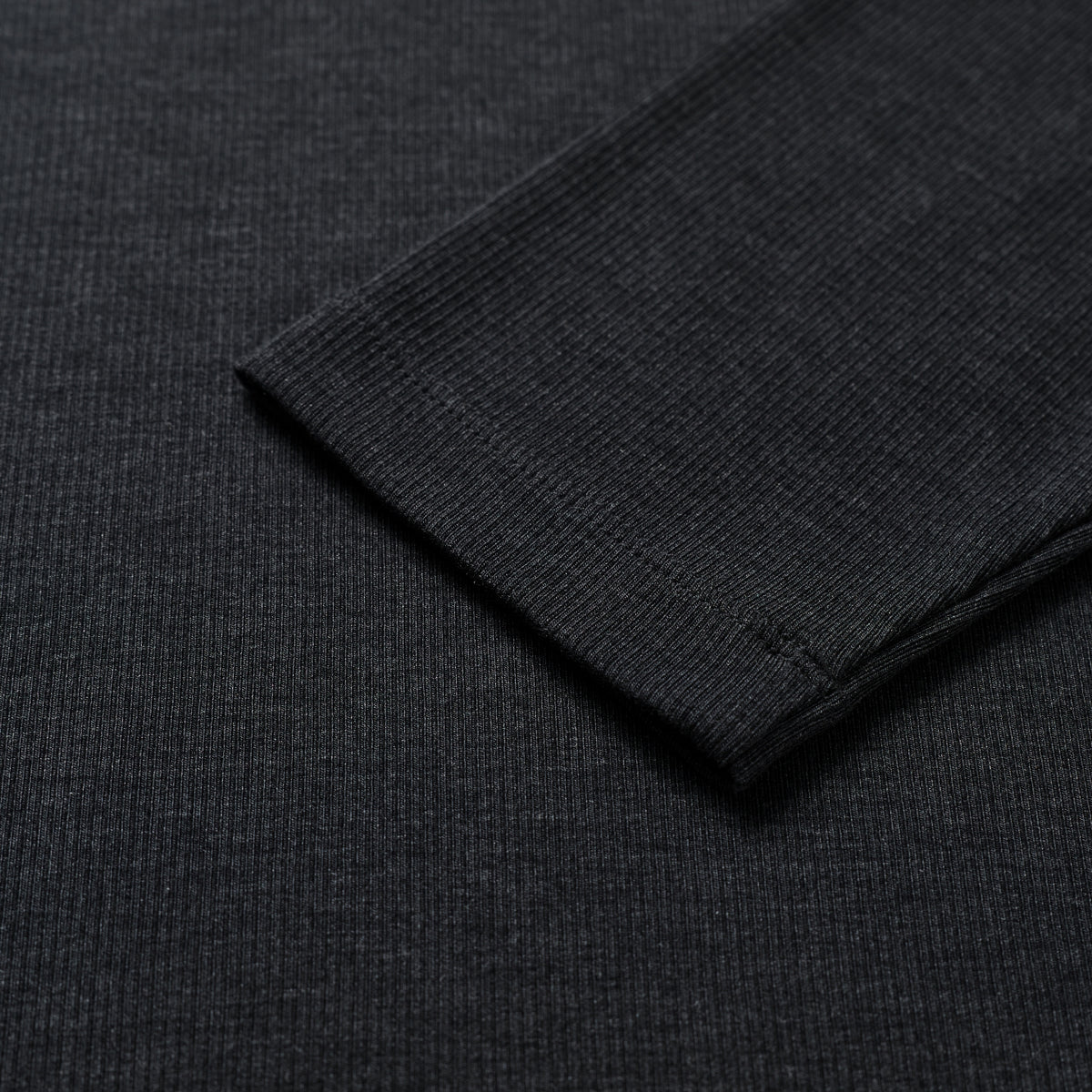 Fitted Ribbed Long-Sleeve Top with Lycra® Stretch