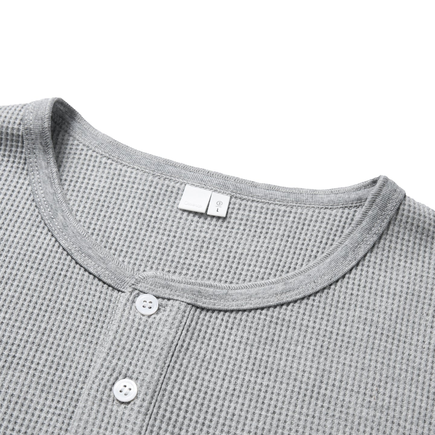 Waffle Knit Henley Tee