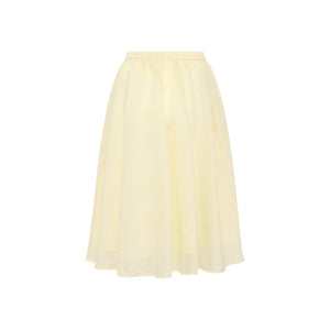 Lightweight Tencel Pleated A-Line Skirt