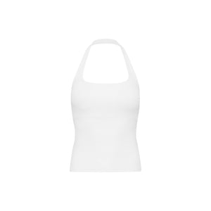 Ribbed Halter Top with Removable Pads