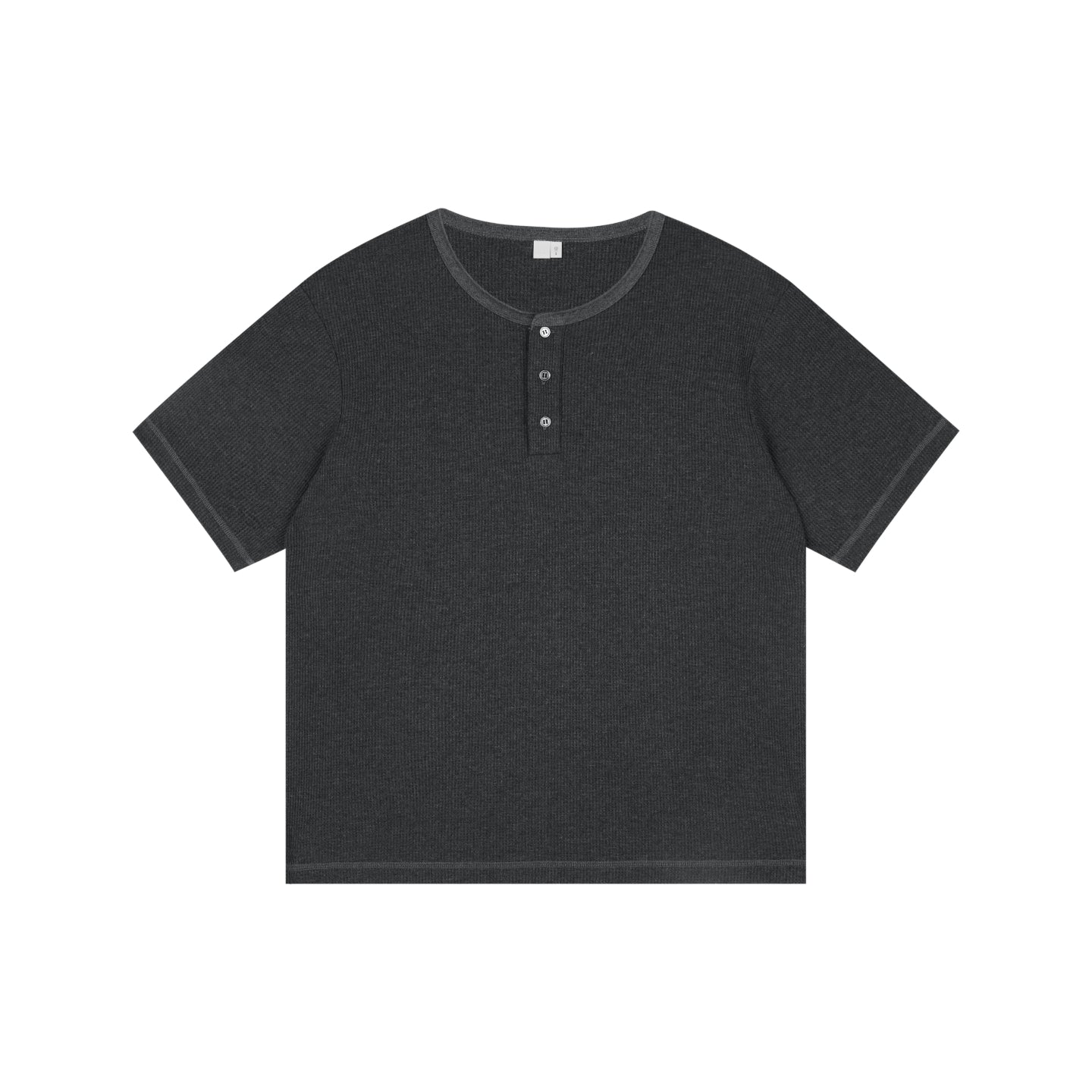 Waffle Knit Henley Tee