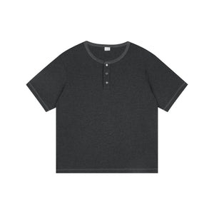 Waffle Knit Henley Tee