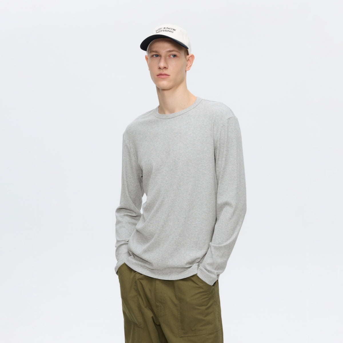 Fitted Ribbed Long-Sleeve Top with Lycra® Stretch