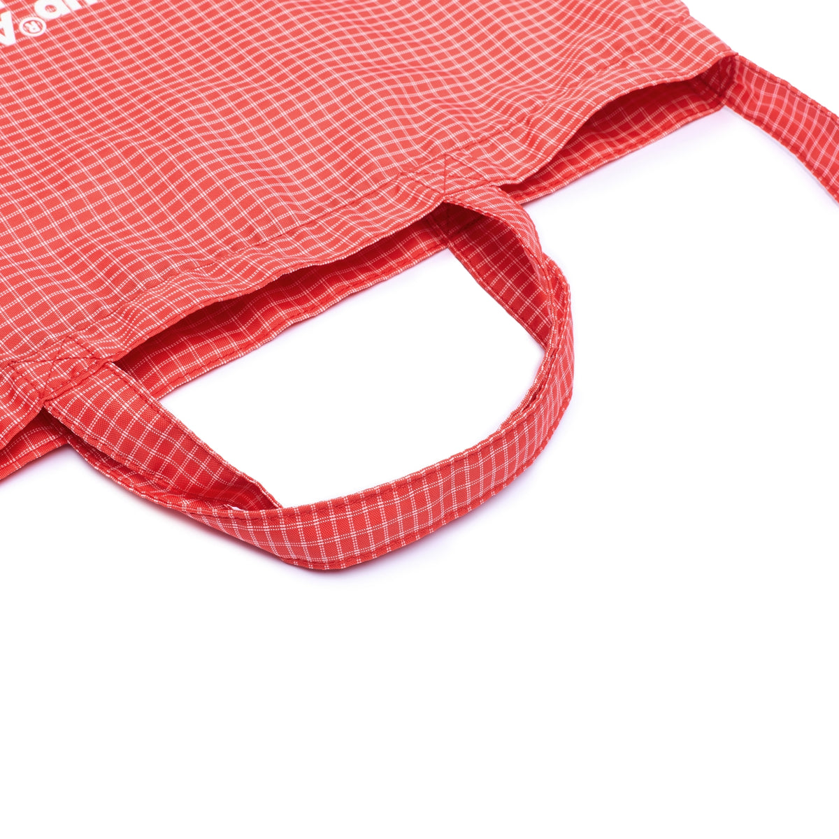 Large Plaid Water-Resistant Tote Bag