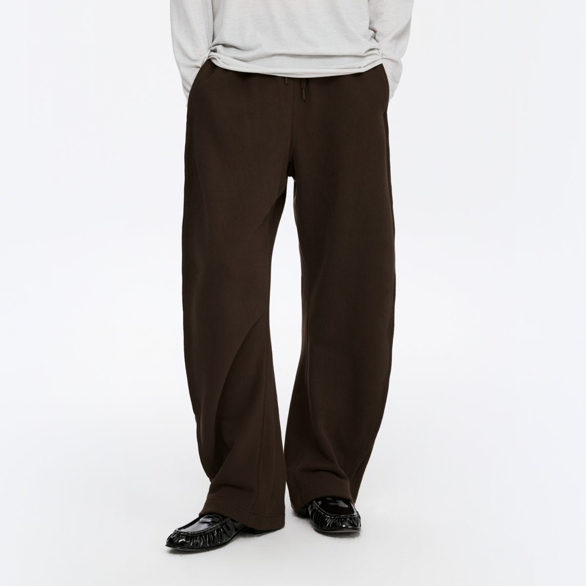 Twisted Seam Curved-Leg Sweatpants