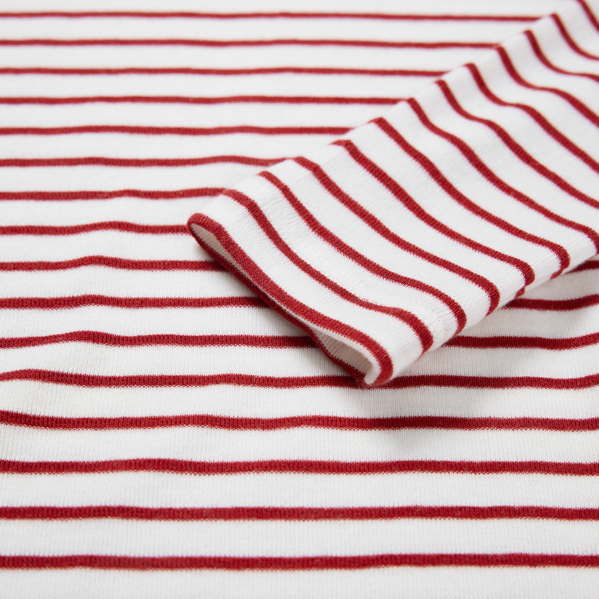Tencel-Wool Multicolor Striped Long-Sleeve Top