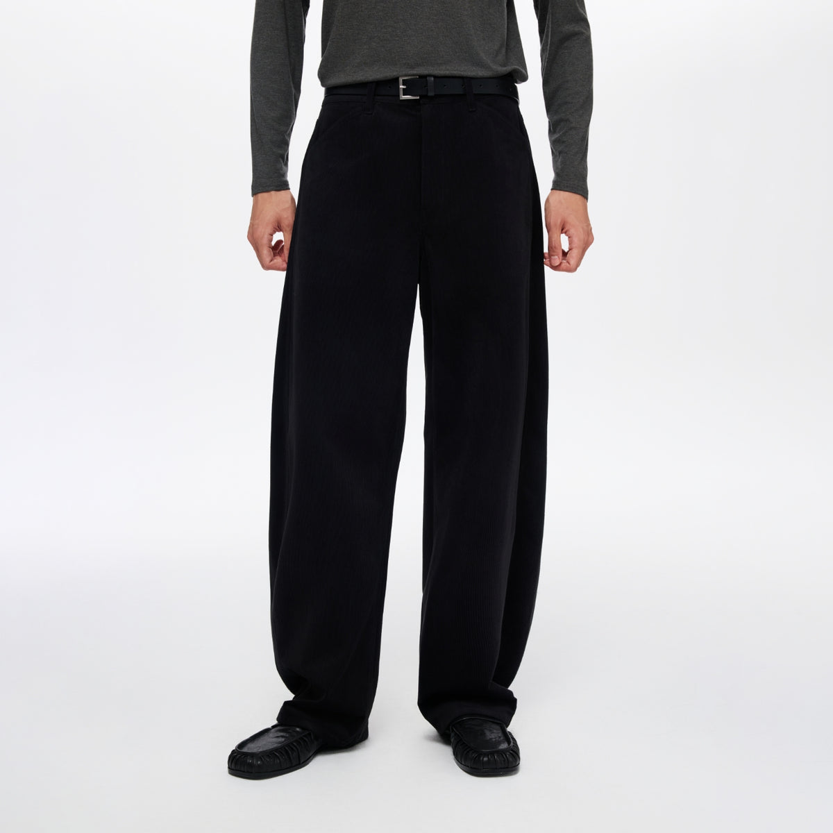 Corduroy High-Waisted Pants