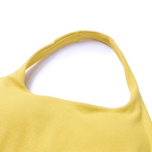 Ribbed Halter Top with Removable Pads