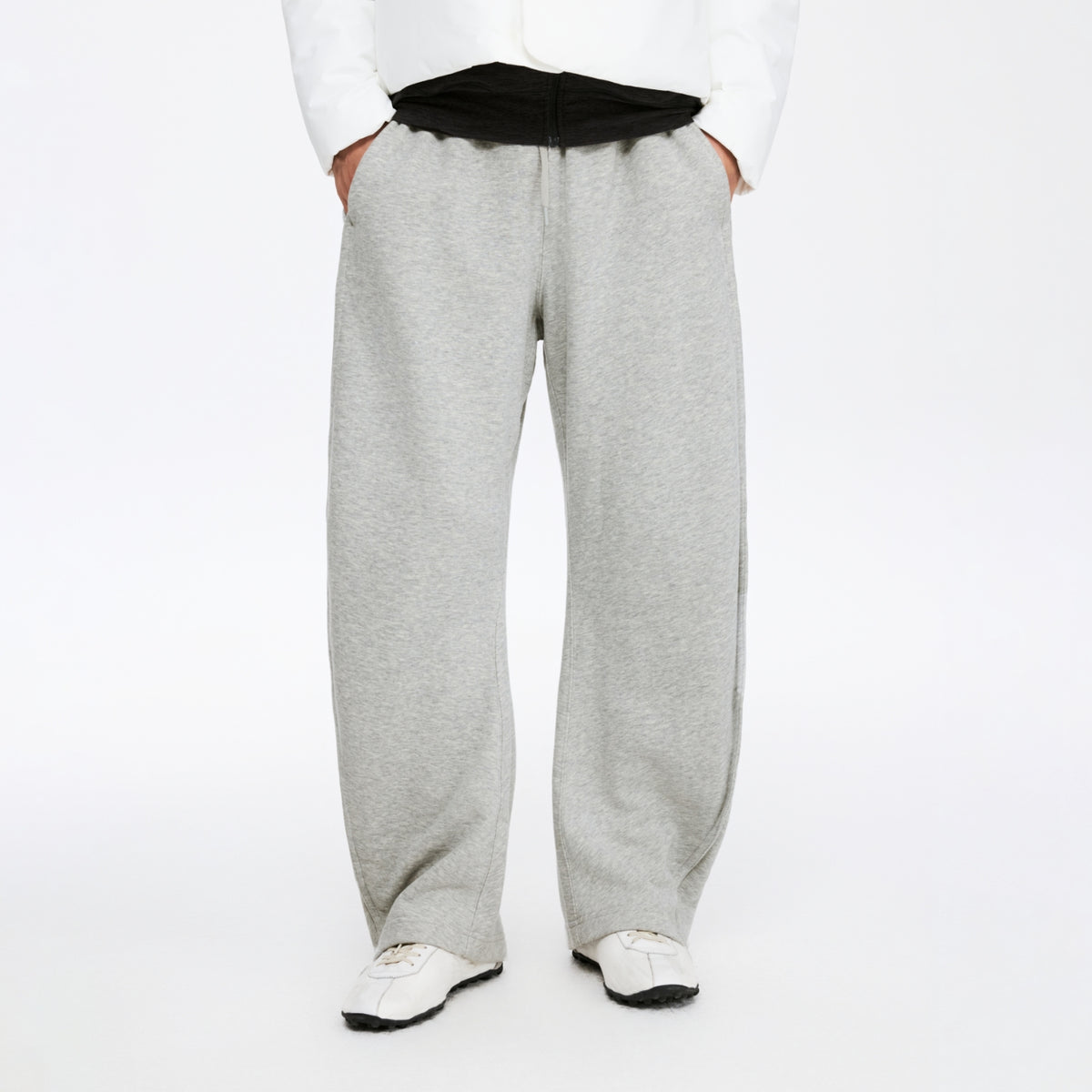 Twisted Seam Curved-Leg Sweatpants