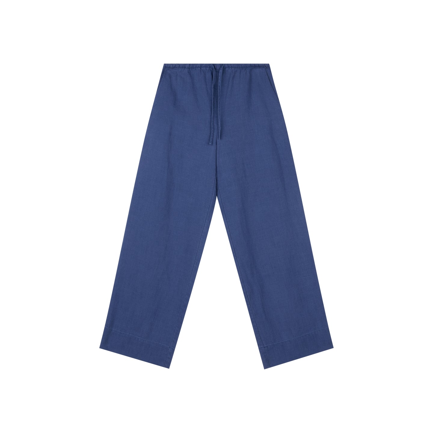 Tencel Linen Drawstring Straight-Leg Pants