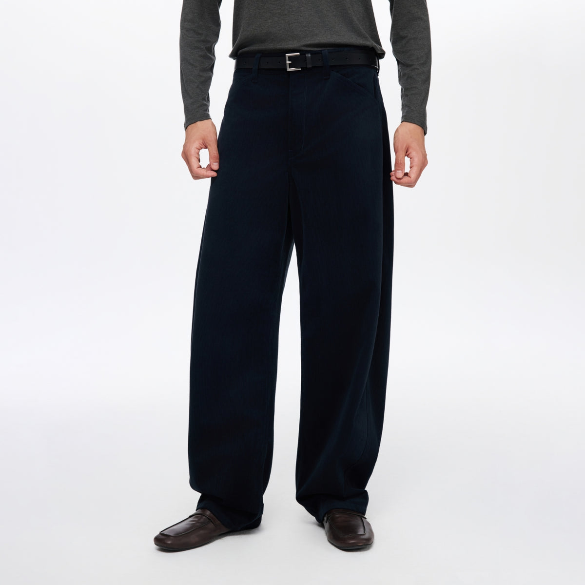 Corduroy High-Waisted Pants