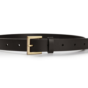 Full-Grain Leather Square-Buckle Belt – Unisex