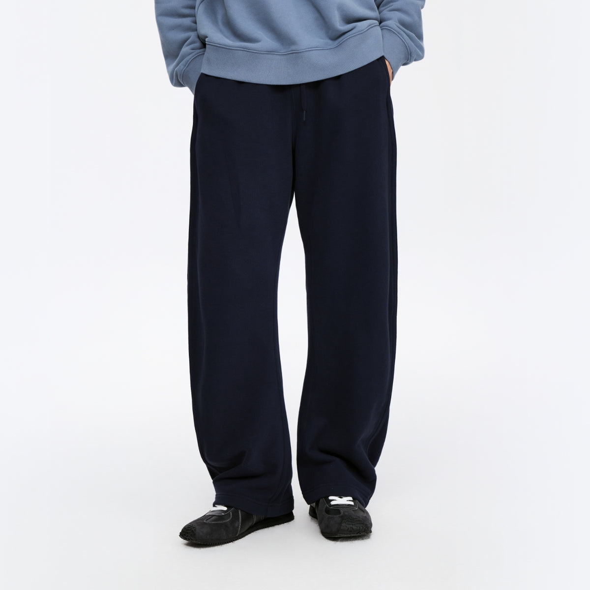 Twisted Seam Curved-Leg Sweatpants