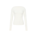 Brushed Off-Shoulder Long-Sleeve Top