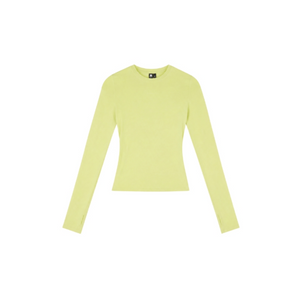Fitted Crew-Neck Long-Sleeve Top