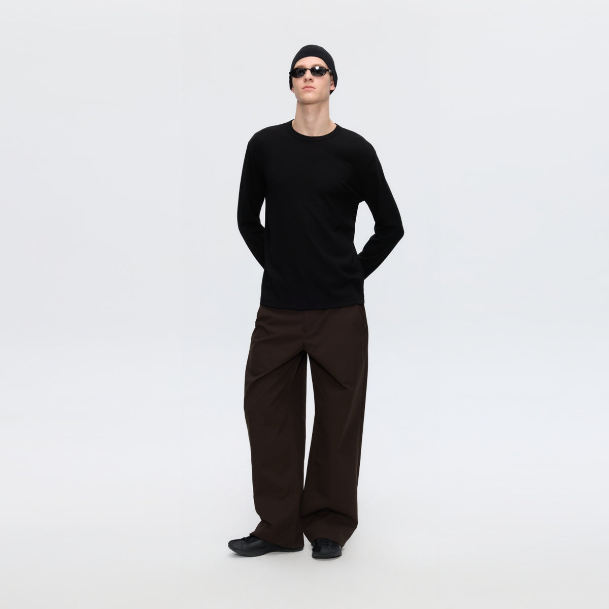 Fitted Ribbed Long-Sleeve Top with Lycra® Stretch