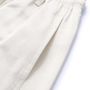 Satin Linen Balloon Wide-Leg Pants