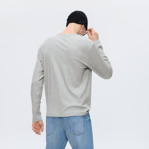 Fitted Ribbed Long-Sleeve Top with Lycra® Stretch