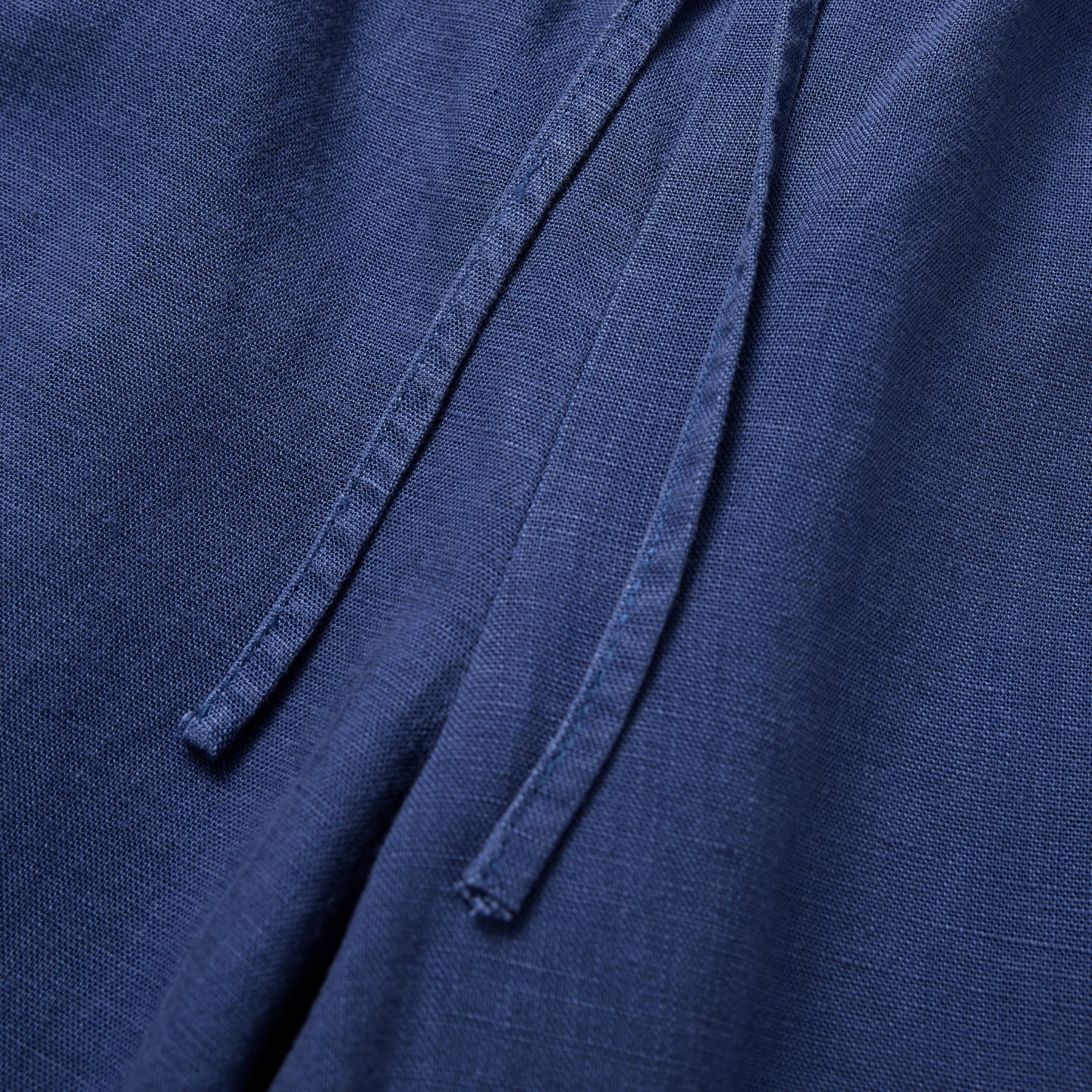 Tencel Linen Drawstring Straight-Leg Pants