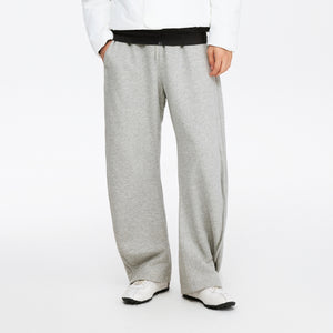 Twisted Seam Curved-Leg Sweatpants