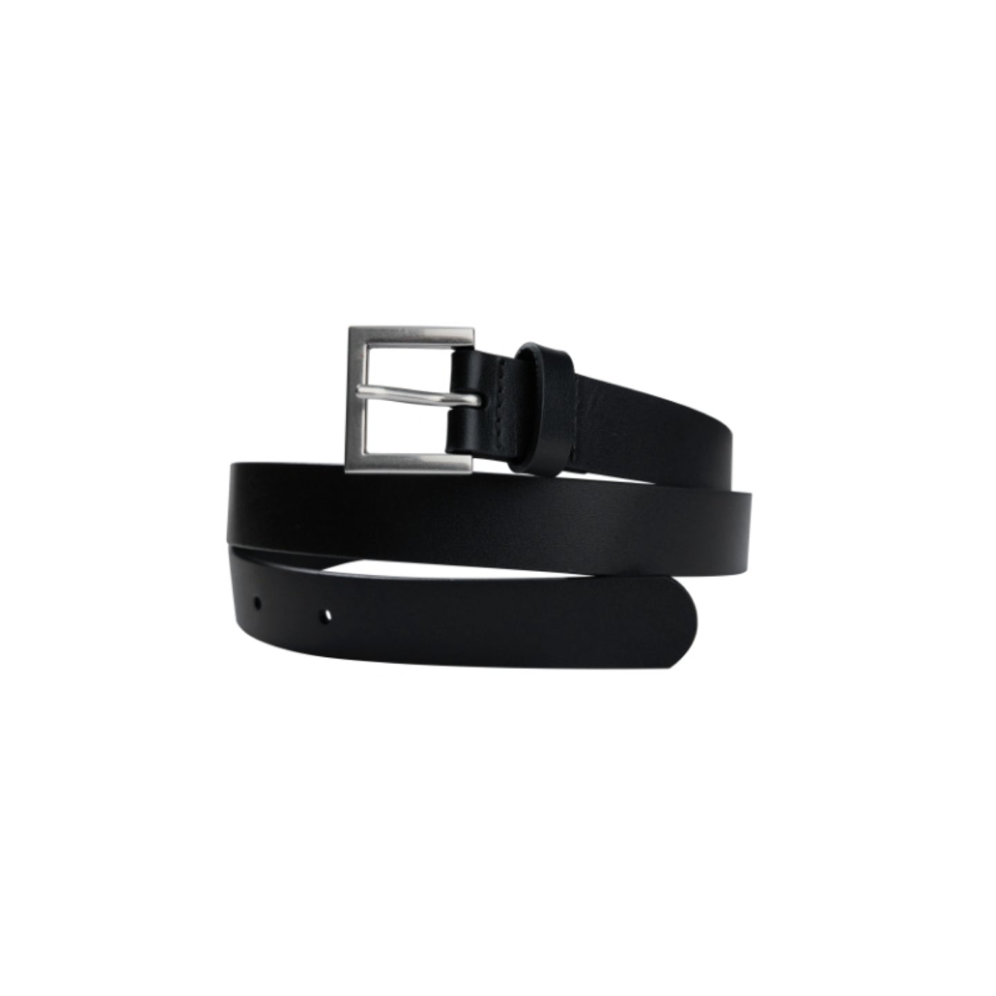 Full-Grain Leather Square-Buckle Belt – Unisex