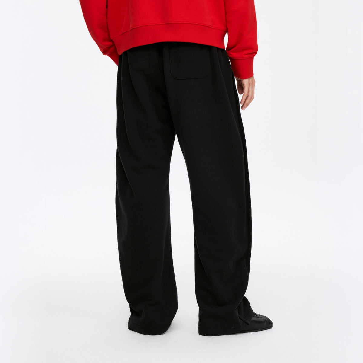 Twisted Seam Curved-Leg Sweatpants