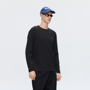 Fitted Ribbed Long-Sleeve Top with Lycra® Stretch
