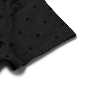 Polka Dot Print Fitted Short-Sleeve Shirt