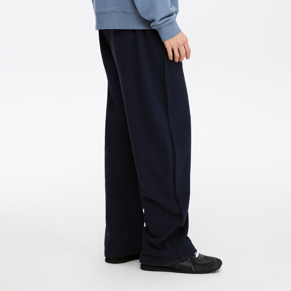 Twisted Seam Curved-Leg Sweatpants
