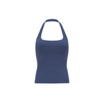 Ribbed Halter Top with Removable Pads