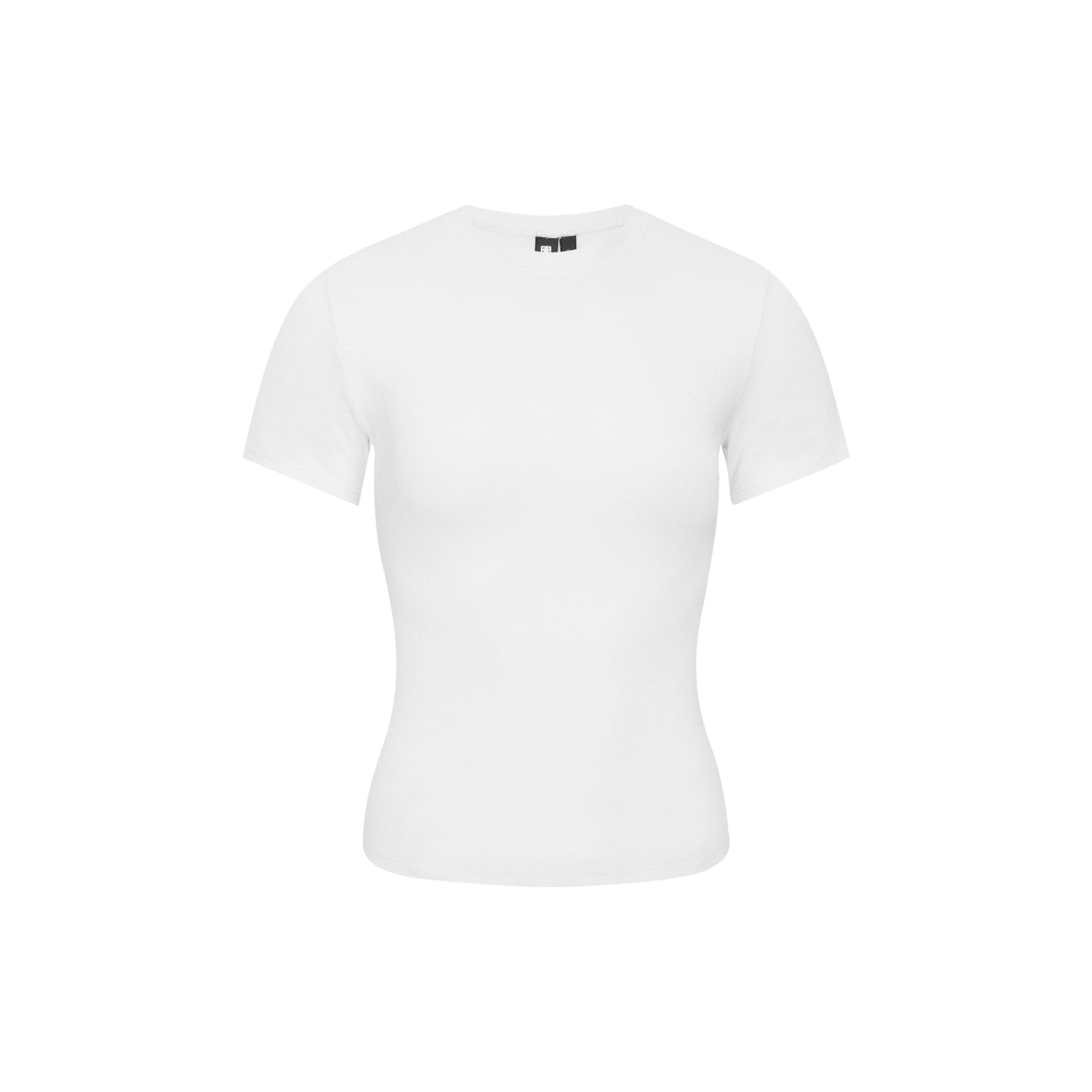 Slub Knit Fitted Short-Sleeve Top