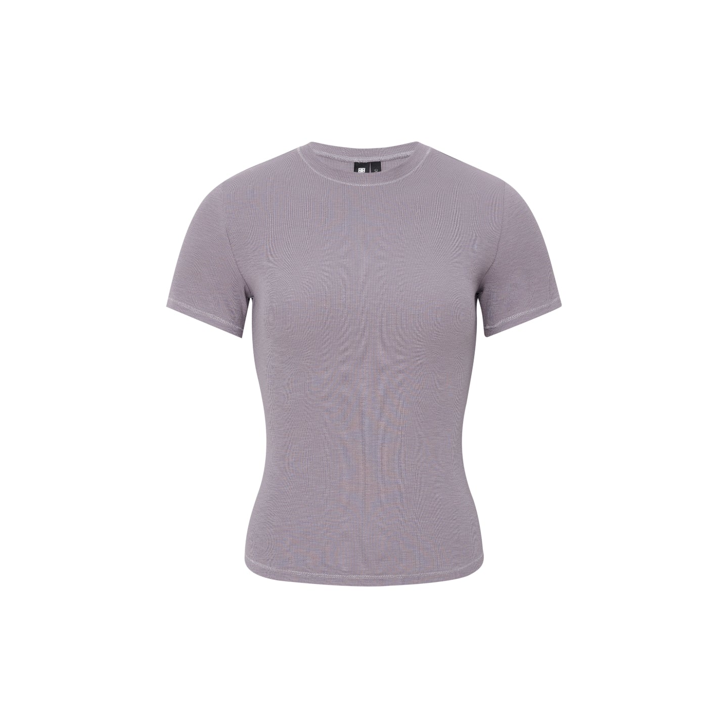 Slub Knit Fitted Short-Sleeve Top