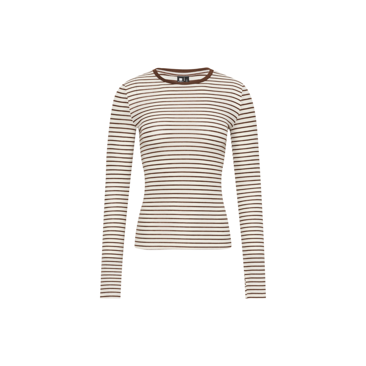 Tencel-Wool Multicolor Striped Long-Sleeve Top