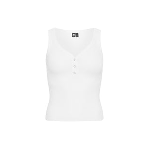 Slub Henley V-Neck Tank Top