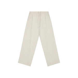 Tencel Linen Drawstring Straight-Leg Pants