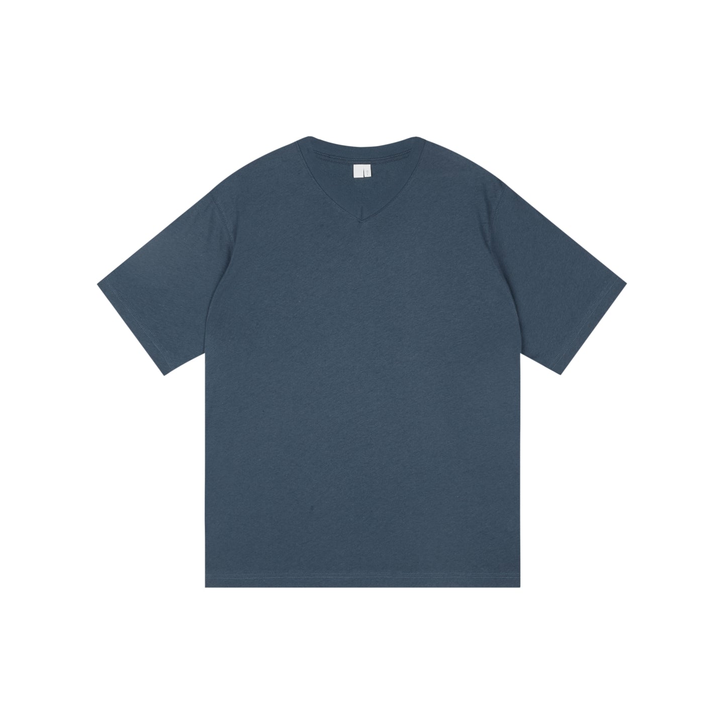 Cotton-Linen Blend V-Neck Tee