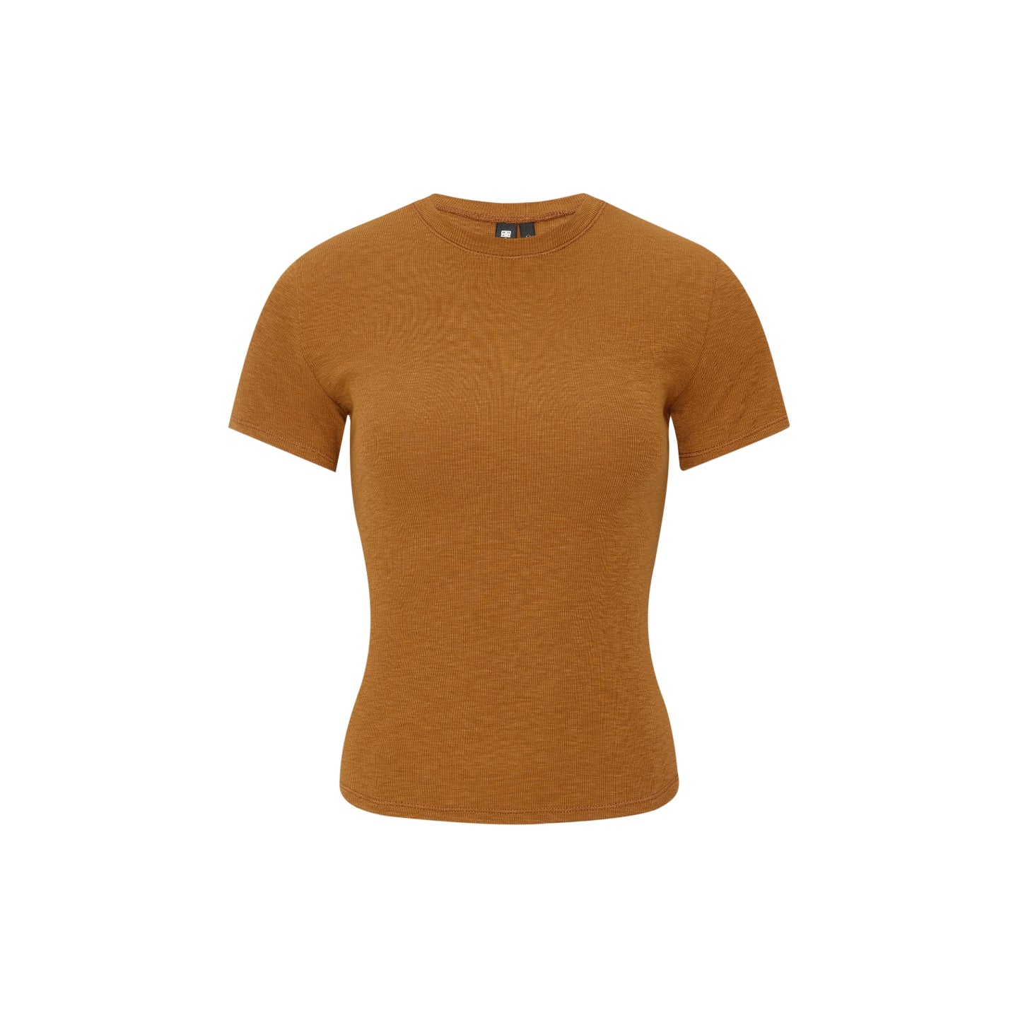 Slub Knit Fitted Short-Sleeve Top