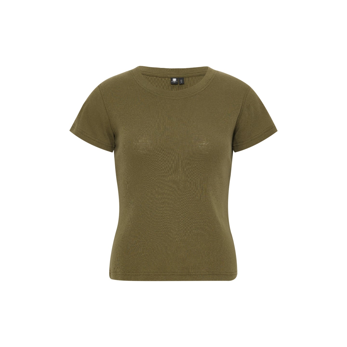 Heathered Cotton Fitted Crew-Neck Tee