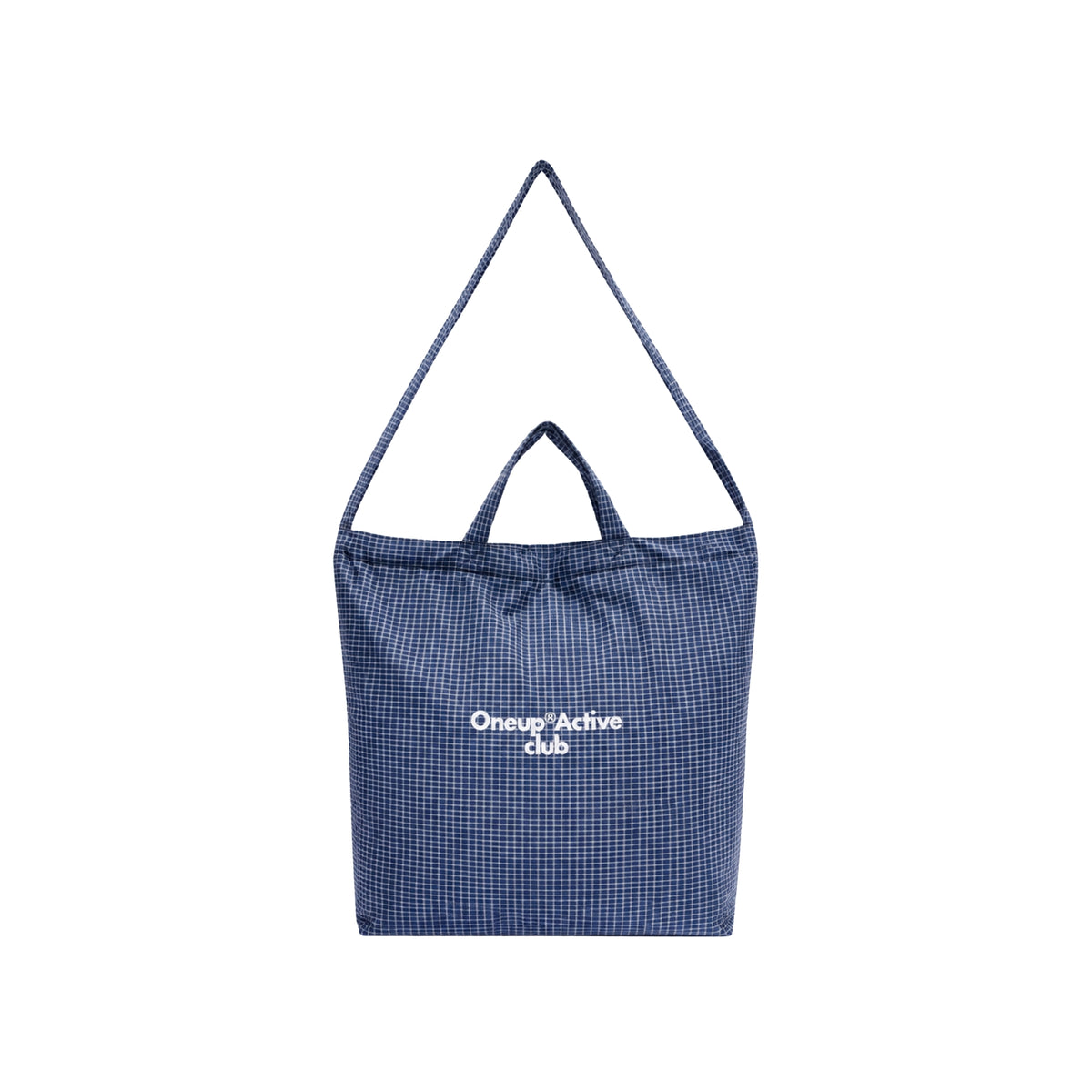 Large Plaid Water-Resistant Tote Bag