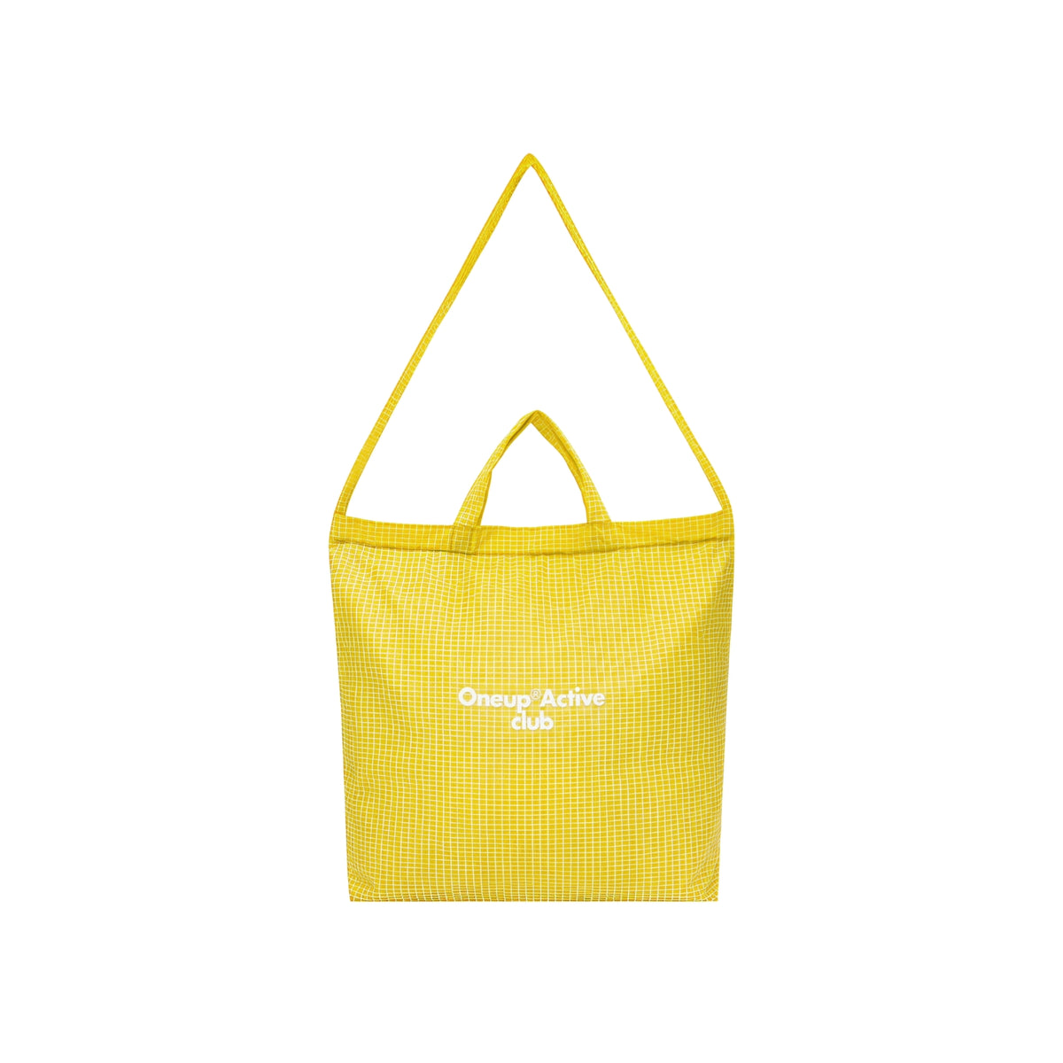 Large Plaid Water-Resistant Tote Bag