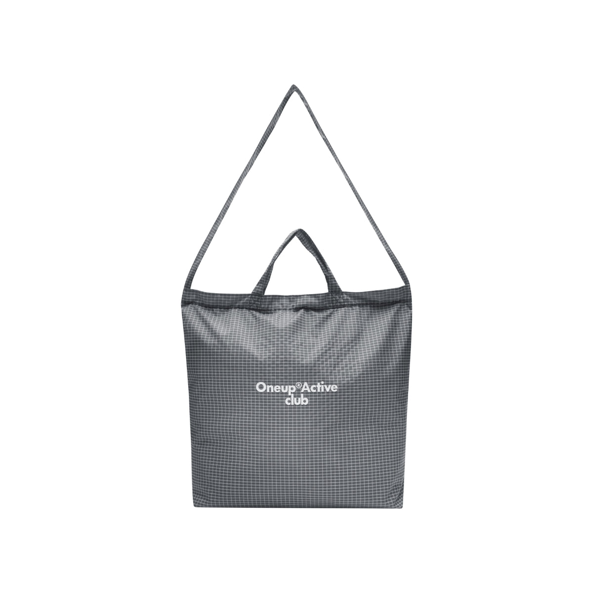 Large Plaid Water-Resistant Tote Bag