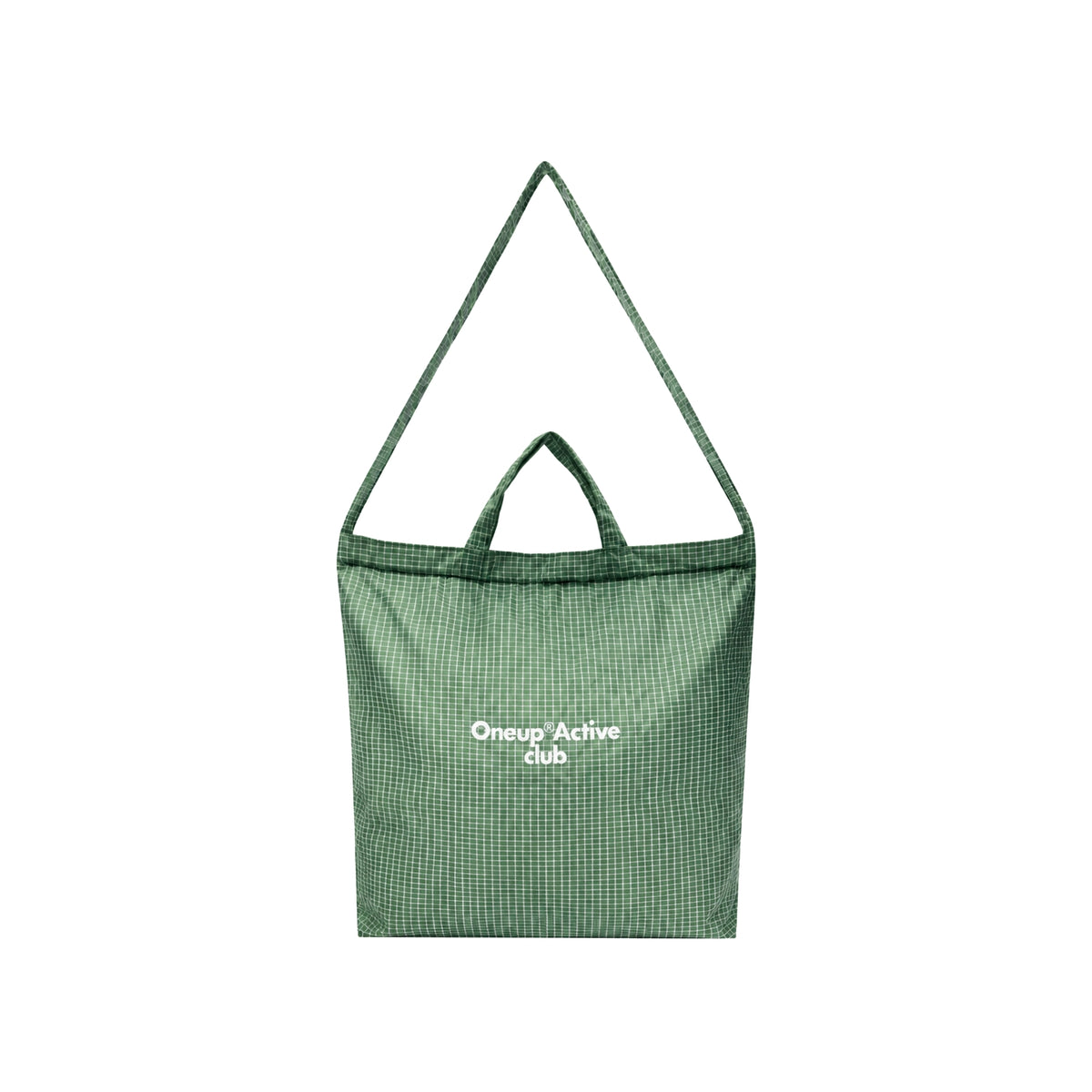 Large Plaid Water-Resistant Tote Bag