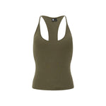 Stretch Halter Tank Top With Removable Pads