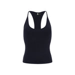 Stretch Halter Tank Top With Removable Pads