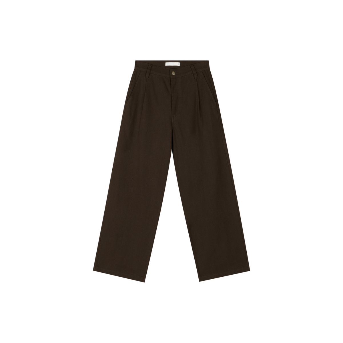 Cotton-Lyocell-Linen Twill Pleated Pants