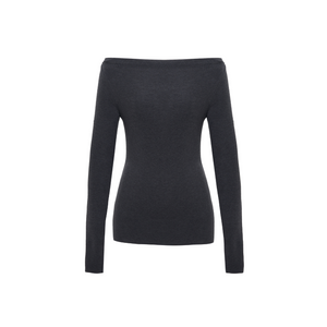 Brushed Off-Shoulder Long-Sleeve Top