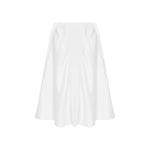 Linen Satin Paneled Skirt